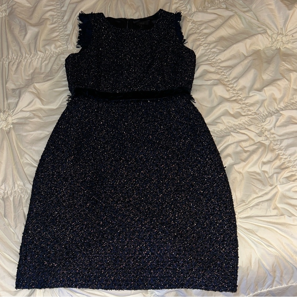 J. Crew Navy Blue Sparkling Sleeveless knit dress